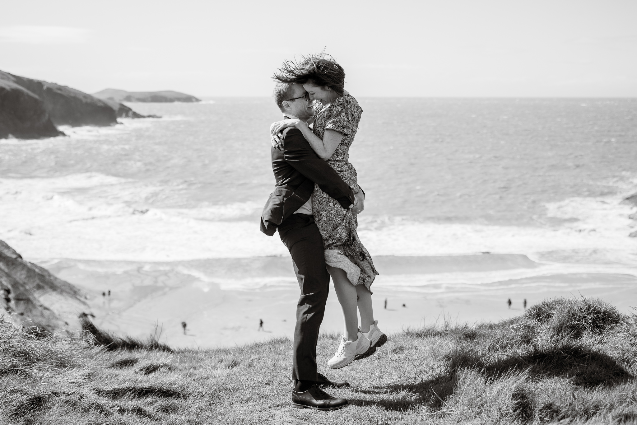 The Shed at Mwnt Wedding Photographer - Couple at Mwnt beach
