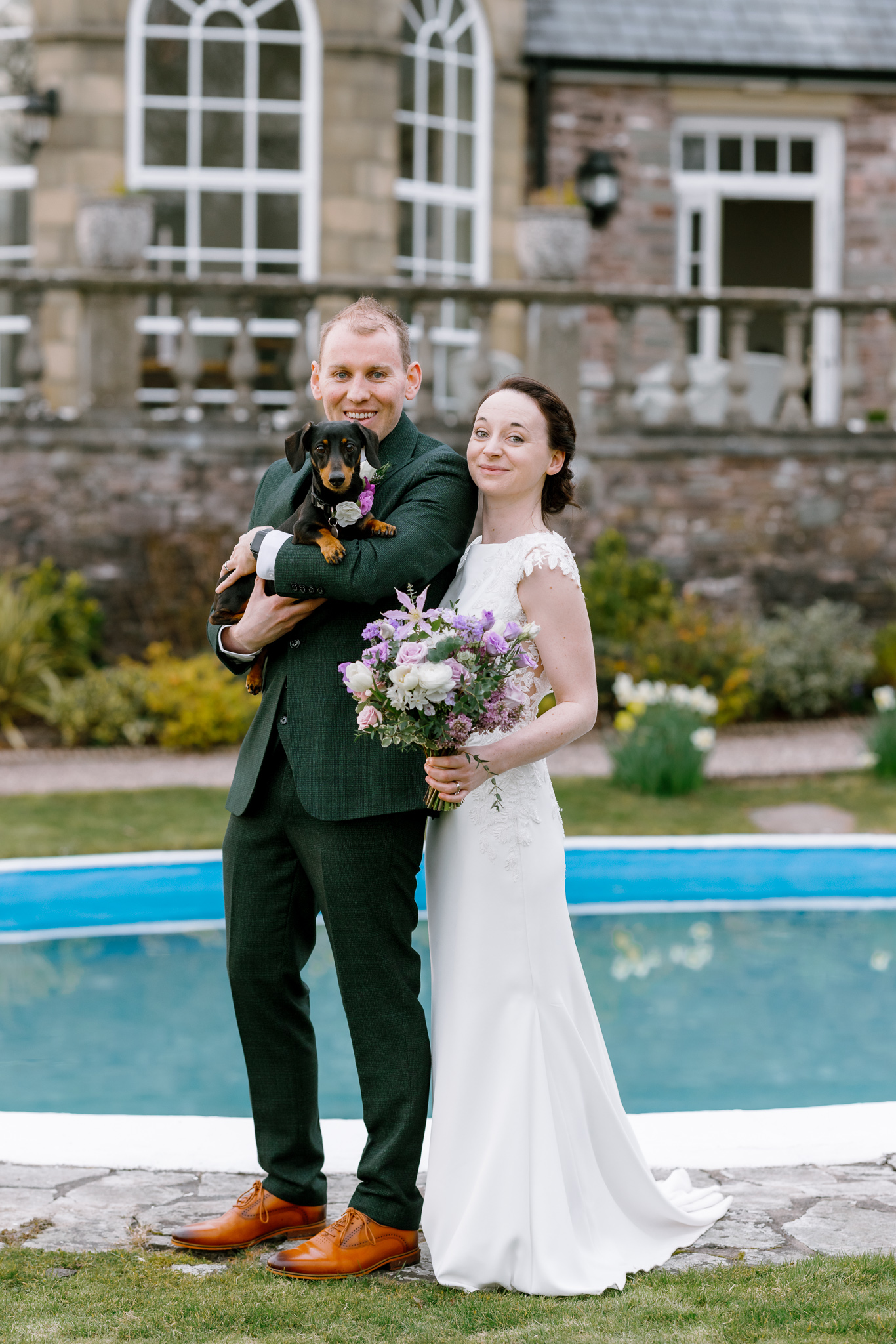 Peterstone Court wedding. Just the three of us