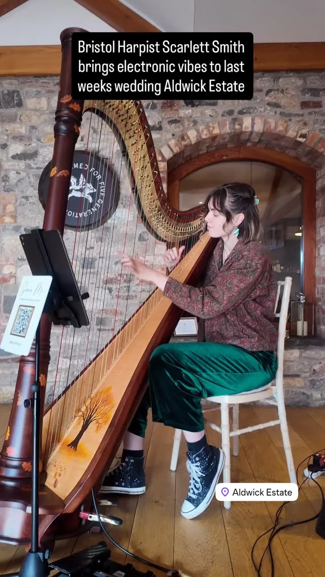 Bristol Harpist Scarlett Smith brings electronic vibes to last weeks wedding Aldwick Estate

Bristol Harpist - @bristolharpist 
@aldwickestate 

#bristolharpist #weddingharp #weddingharpist #ukweddings #aldwickestatewedding
